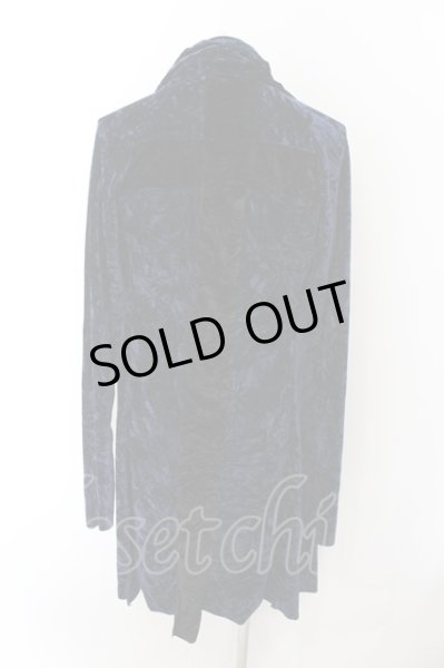 画像2: MIDAS / ベルベットバッククロスカーディガン  ブルー O-24-11-17-027-MI-to-YM-ZT268 (2)