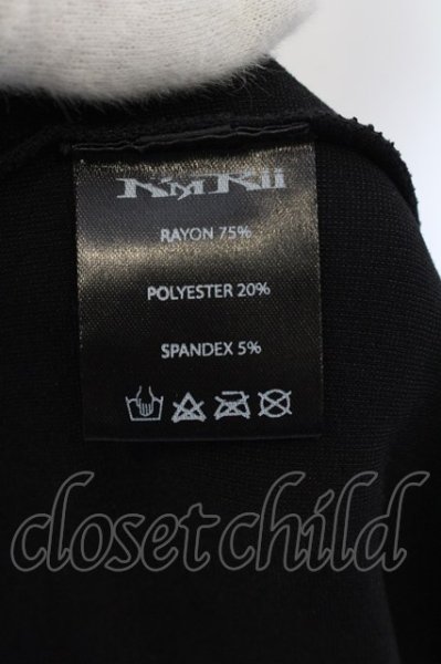 画像7: KMRii / Rayon Jersey Parka パーカー 2 ブラック O-24-11-22-019-KM-to-YM-ZT007 (7)