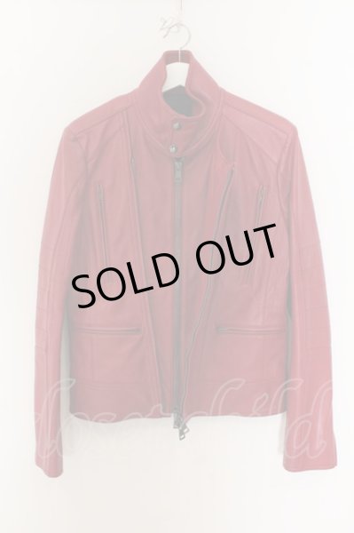 画像3: AKM / ゴートシュリンクレザーダブルライダースジャケット L レッド O-24-11-22-004-AK-ou-YM-ML002 (3)