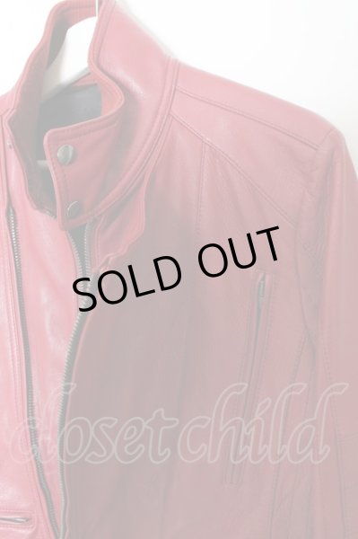 画像5: AKM / ゴートシュリンクレザーダブルライダースジャケット L レッド O-24-11-22-004-AK-ou-YM-ML002 (5)