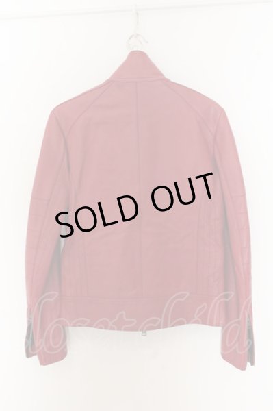 画像8: AKM / ゴートシュリンクレザーダブルライダースジャケット L レッド O-24-11-22-004-AK-ou-YM-ML002 (8)