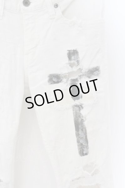 画像3: LGB / ST103-B2D クロスプロントダメージスキニーデニムパンツ 25（レディース） ホワイト O-24-11-22-033-LG-pa-YM-OS (3)