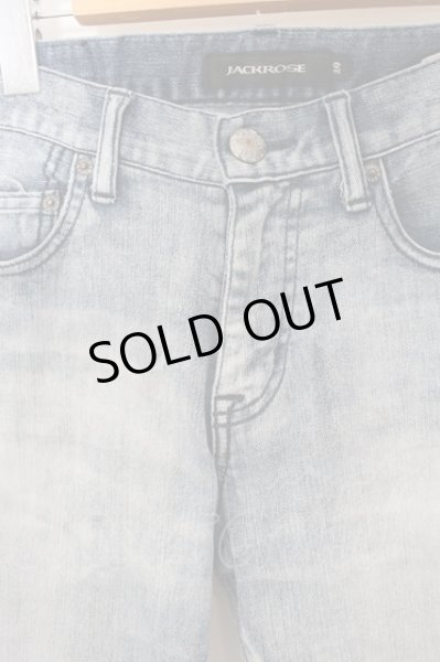 画像2: JACKROSE / ブリーチストレッチダメージスキニーデニムパンツ 29 アイスブルー O-24-11-22-034-JA-pa-YM-ZT255 (2)