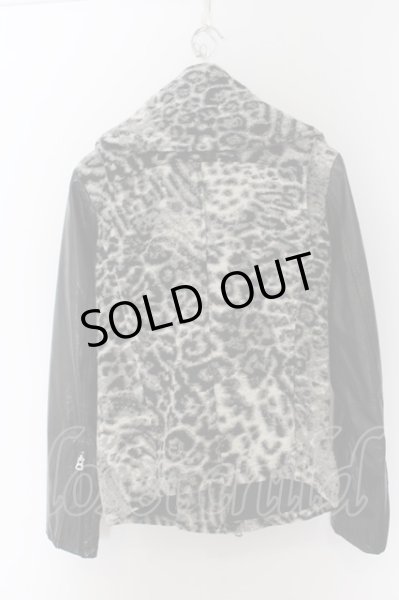 画像6: CIVARIZE / Engrose ゴートレザー切り替えライダースジャケット 46 ブラックｘグレー O-24-11-22-005-CI-ou-YM-OS (6)