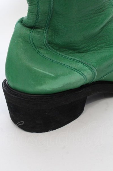 画像6: NO ID. / 8ホールレースアップブーツ 40 グリーンｘオレンジ O-24-11-22-062-NO-sho-YM-ZT-S005 (6)