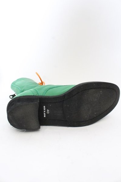 画像7: NO ID. / 8ホールレースアップブーツ 40 グリーンｘオレンジ O-24-11-22-062-NO-sho-YM-ZT-S005 (7)