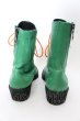画像9: NO ID. / 8ホールレースアップブーツ 40 グリーンｘオレンジ O-24-11-22-062-NO-sho-YM-ZT-S005 (9)