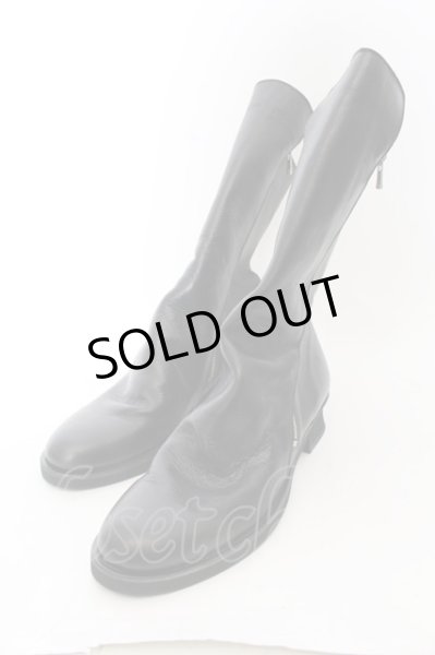 画像1: NO ID. / W-ZIPドレープブーツ 40(約26cm) ブラック O-24-11-22-063-NO-sho-YM-ZT-S005 (1)