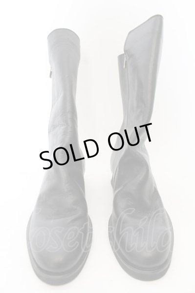 画像2: NO ID. / W-ZIPドレープブーツ 40(約26cm) ブラック O-24-11-22-063-NO-sho-YM-ZT-S005 (2)