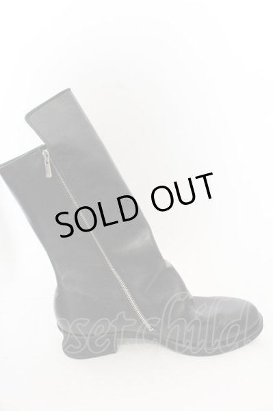 画像4: NO ID. / W-ZIPドレープブーツ 40(約26cm) ブラック O-24-11-22-063-NO-sho-YM-ZT-S005 (4)