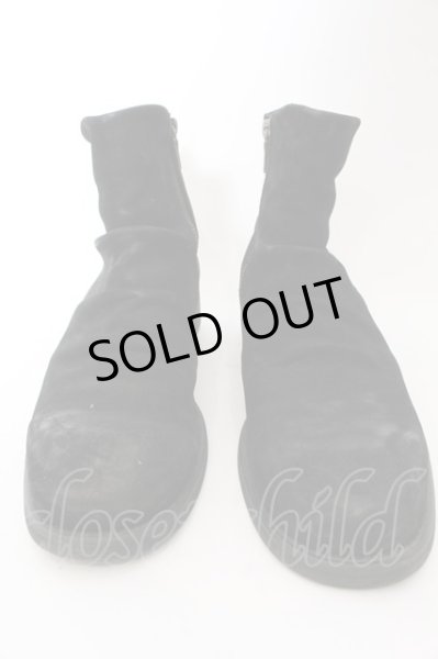 画像2: SCHLUSSEL / コーティングヌバックドレープブーツ 26 ブラック O-24-11-22-066-SC-sho-YM-OS (2)