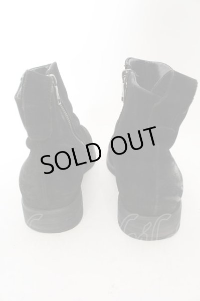 画像5: SCHLUSSEL / コーティングヌバックドレープブーツ 26 ブラック O-24-11-22-066-SC-sho-YM-OS (5)