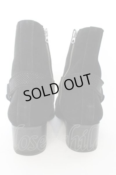 画像6: CIVARIZE / ストーンベルテッドハイヒールブーツ 43（約28cm） ブラック O-24-11-22-069-CI-sho-YM-OS (6)