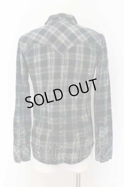 画像2: MIDAS / コーティングチェックウエスタンシャツ M ブラック O-24-11-22-010-MI-to-YM-ZT248 (2)