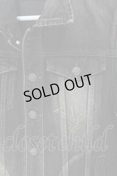 画像2: FUGA / Proved Trueデニムジャケット Gジャン 44 ブラック O-24-11-22-013-FU-ja-YM-OS (2)