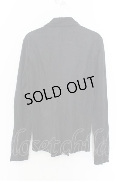 画像4: BUFFALO BOBS / シープスキンレザーシャツ 1 ブラック O-24-11-22-014-BU-sh-YM-ZT250 (4)