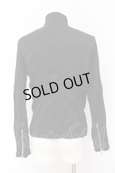 画像4: SEANA / リブ切り替えワッシャーライダースジャケット L ブラック O-24-11-22-015-SE-ja-YM-ZT250 (4)