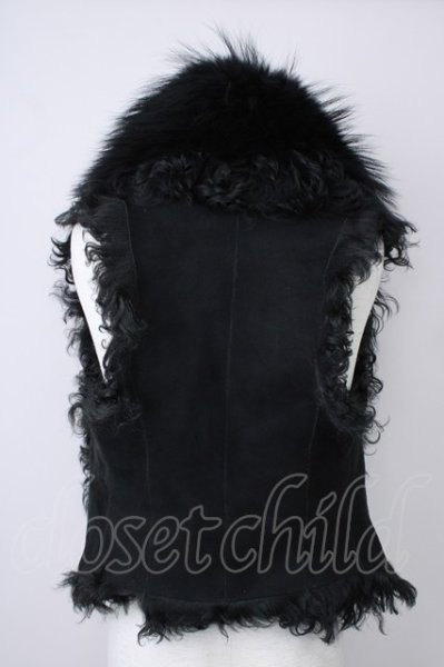 画像2: LGB / VEST/FUR/W/M【メンズ1】ラムファーベスト 1 ブラック T-24-11-29-001-LG-to-YM-ZT194 (2)