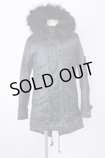 CIVARIZE / Arsenalファー付きコーティングモッズコート 44 ブラック T