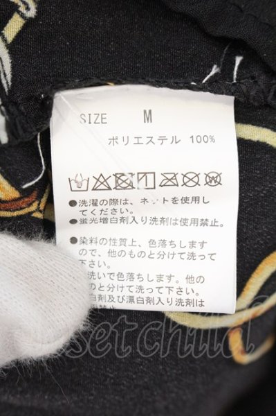 画像3: KMK(KINGLY MASK) / タイ付きチェーンプリントバイカラーシャツ  ブラックｘアイボリー O-24-11-30-004-KM-sh-YM-ZT203 (3)