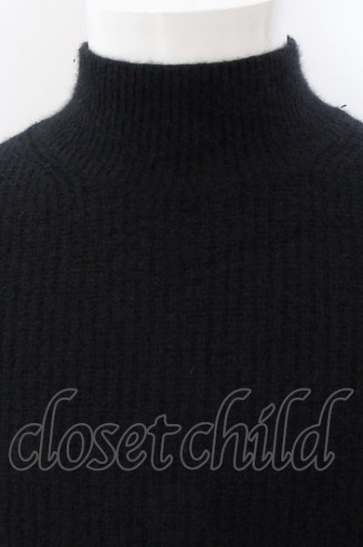 画像2: GOSTAR DE FUGA / フォックス混モックネックニットソー 46 ブラック O-24-11-30-036-GO-to-YM-ZT235 (2)