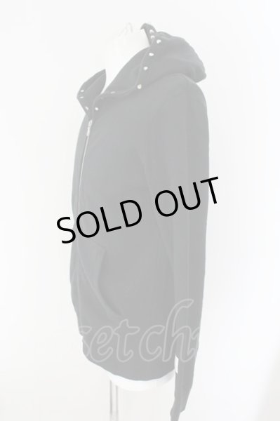 画像2: Moonage Devilment(清春) / Headache and Dub Reel Inch スタッズフーディーパーカー M ブラック O-24-11-30-037-Mo-ja-YM-ZT235 (2)