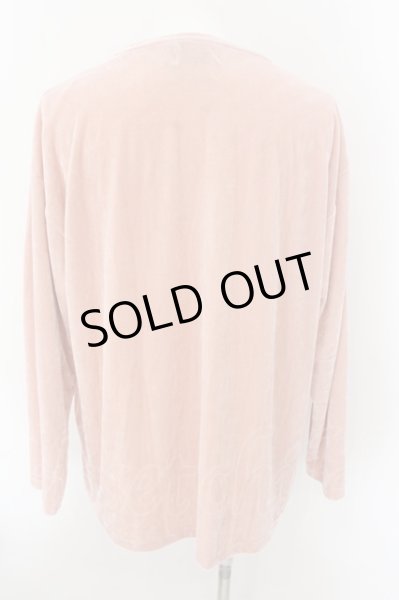 画像2: KMK(KINGLY MASK) / レイヤードベロアカットソー L ピンクｘホワイト O-24-11-30-005-KM-to-YM-ZT204 (2)