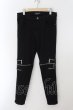 画像1: CavariA / ニーZIPストレッチデニムパンツ 46 ブラック O-24-11-30-050-Ca-pa-YM-ZT218 (1)