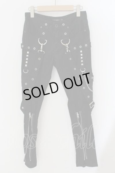 画像1: CIVARIZE / サスペンダー付きボンテージスキニーカーゴパンツ 42 ブラック O-24-11-30-053-CI-pa-YM-OS (1)