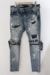 画像1: CIVARIZE / ベルトデザイン膝ZIPスキニーデニムパンツ 44 インディゴ O-24-11-30-054-CI-pa-YM-ZT218 (1)