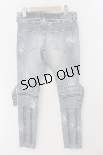 画像4: CIVARIZE / ベルトデザイン膝ZIPスキニーデニムパンツ 44 インディゴ O-24-11-30-054-CI-pa-YM-ZT218 (4)