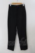 画像1: Xspada / 刺繍スリットスラックスパンツ M ブラック O-24-11-30-060-Xs-pa-YM-ZT218 (1)