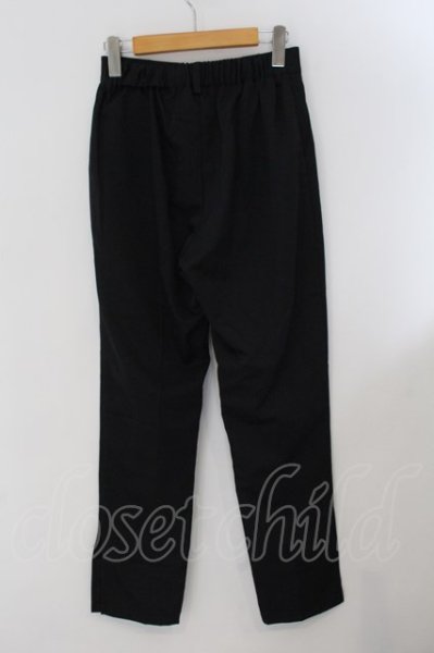 画像3: Xspada / 刺繍スリットスラックスパンツ M ブラック O-24-11-30-060-Xs-pa-YM-ZT218 (3)