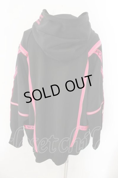 画像3: BACKSTAGE PASS / PARACHUTE-PARKAビッグシルエットジップアップパーカー F ブラックｘピンク O-24-11-30-008-BA-to-YM-OS (3)