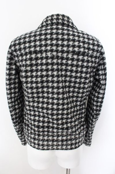 画像3: NO ID. BLACK / ウールライトニングWライダースジャケット 1 ブラックｘホワイト O-24-11-30-010-NO-ou-YM-M103 (3)