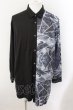 画像1: NO ID. BLACK / ステンドグラスロングシャツ ONE ブラック O-24-11-30-016-NO-sh-YM-ZT192 (1)