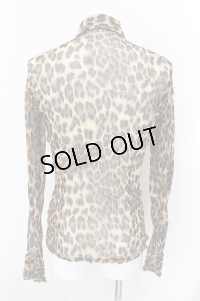 画像2: SHELLAC / シースルースーパーストレッチレオパードシャツ 44 ブラウン O-24-11-30-019-SH-sh-YM-OS (2)