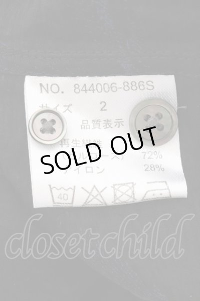 画像3: NO ID. / ストール付ローズプリントショートカラーシャツ 2 ブラックｘブルー O-24-11-30-021-NO-sh-YM-ZT192 (3)