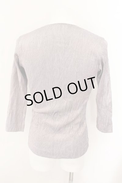 画像2: 5351pour les Hommes / コーティングテレコVネック六部袖カットソー 2 ピンク O-24-11-30-023-53-to-YM-ZT392 (2)