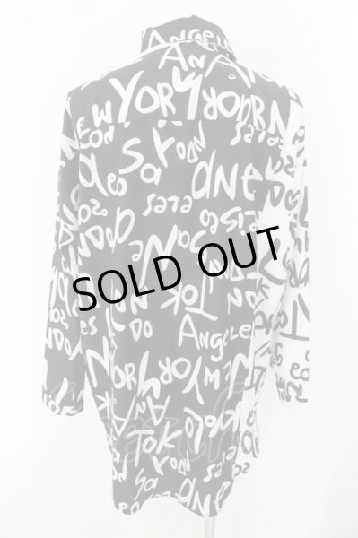 画像2: KMK(KINGLY MASK) / タイ付きバイカラーシャツ  ブラックｘホワイト O-24-11-30-003-KM-sh-YM-ZT203 (2)