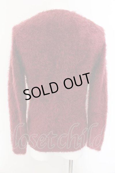 画像2: TORNADO MART / フェザーヤーンVネックニット L ワイン O-24-12-07-034-TO-to-YM-ZT277 (2)