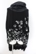 画像1: CIVARIZE / Vice ドレープフードスカル総柄ポンチョトップス F ブラック O-24-12-07-037-CI-to-OW-OS (1)