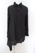 画像1: CIVARIZE / フェイクレイヤードアシメデザインシャツ 46 ブラック O-24-12-07-041-CI-sh-YM-ZT207 (1)