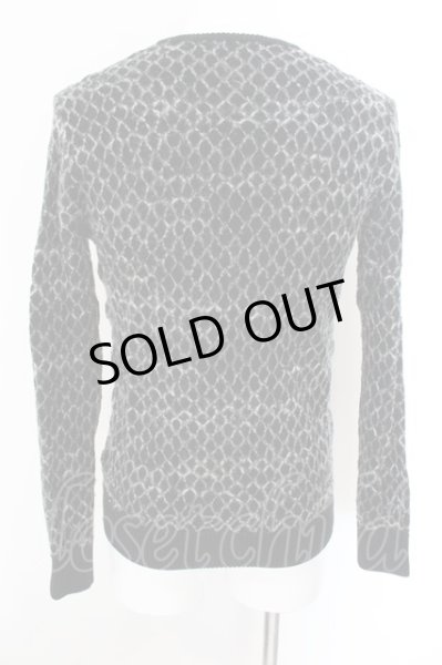 画像2: Roen / ウールメッシュ編みUネックニット 44 ブラック O-24-12-07-047-Ro-to-YM-ZT232 (2)