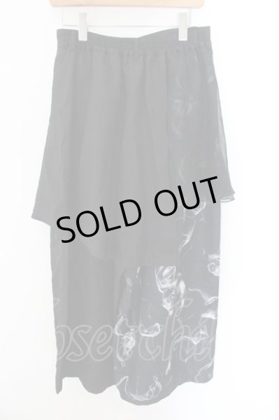 画像2: CIVARIZE / kompant レイヤード総柄スラックスパンツ 46 ブラック O-24-12-07-064-CI-pa-OW-ZT028 (2)