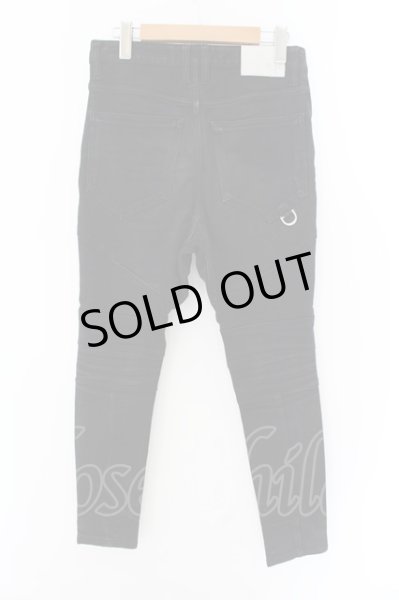 画像2: NO ID. BLACK / サルエルスキニーバイカーデニムパンツ 1 ブラック O-24-12-07-067-NO-pa-YM-ZT328 (2)