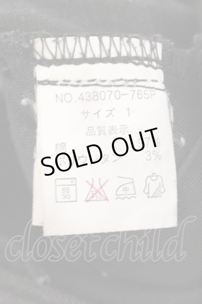 画像3: NO ID. BLACK / サルエルスキニーバイカーデニムパンツ 1 ブラック O-24-12-07-067-NO-pa-YM-ZT328 (3)