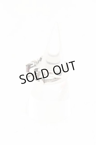 画像2: ROYAL ORDER / VAMP WITH garnet リング 15号 シルバーｘレッド O-24-12-07-085-RO-rg-YM-OS (2)