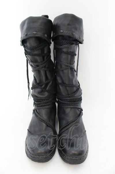 画像2: 14th Addiction / EVOLVED MOCCASIN CUSTOMブーツ 41（約26cm） ブラック O-24-12-07-094-14-sho-YM-ZT-S007 (2)