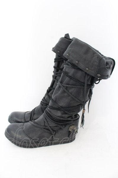 画像3: 14th Addiction / EVOLVED MOCCASIN CUSTOMブーツ 41（約26cm） ブラック O-24-12-07-094-14-sho-YM-ZT-S007 (3)